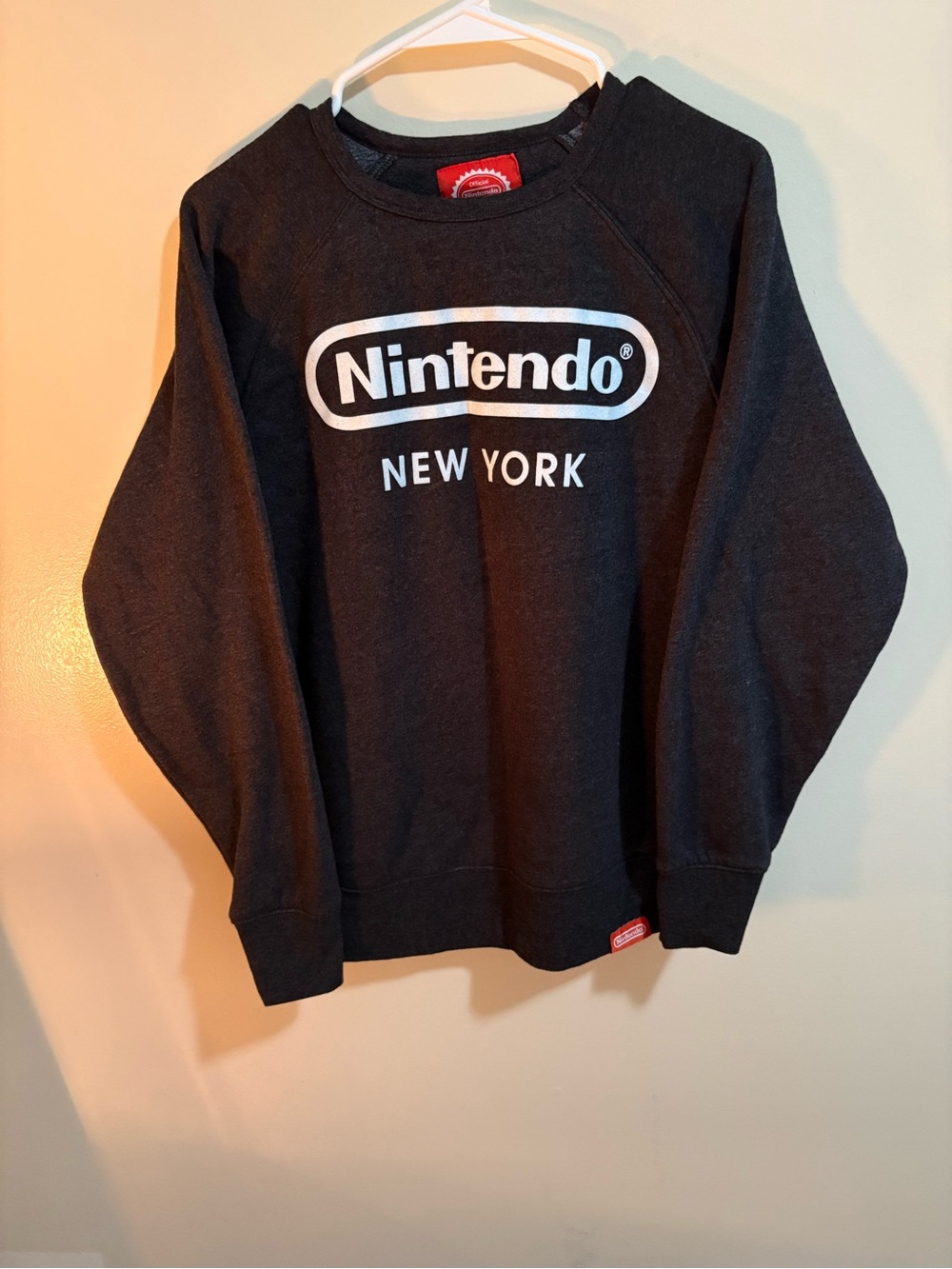 Nintendo Black Crewneck Sweatshirt with White Logo